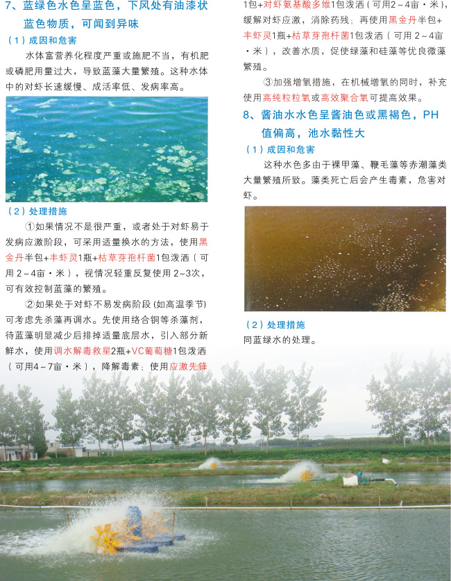 对虾养殖过程中常见的不良水色及处理措施
